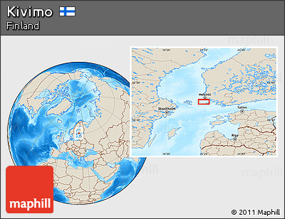 Shaded Relief Location Map of Kivimo