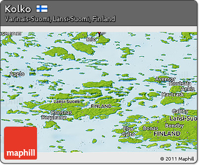 Physical Panoramic Map of Kolko