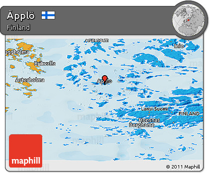 Political Panoramic Map of Äpplö