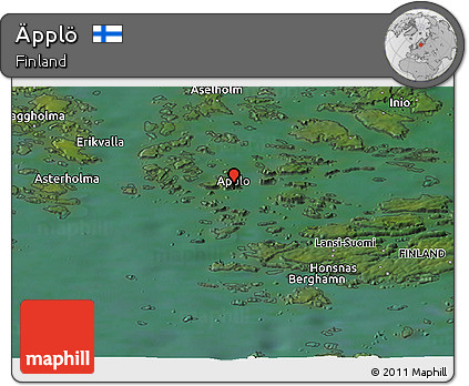 Satellite Panoramic Map of Äpplö