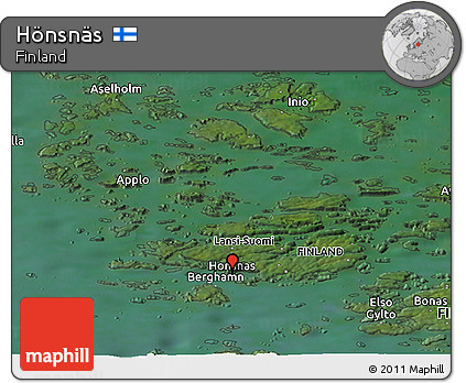 Satellite Panoramic Map of Hönsnäs
