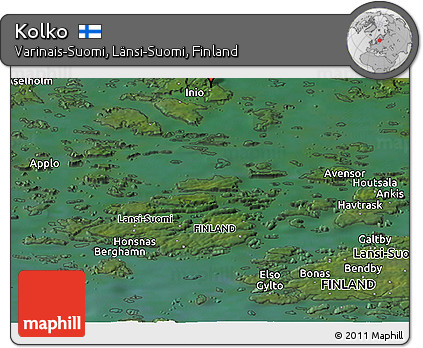 Satellite Panoramic Map of Kolko