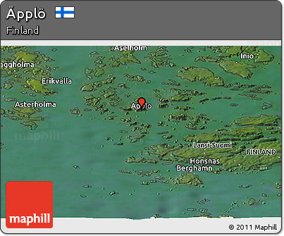 Satellite Panoramic Map of Äpplö
