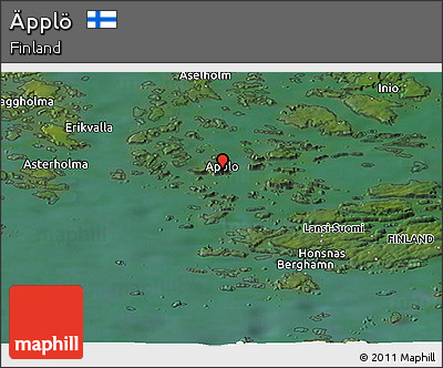Satellite Panoramic Map of Äpplö