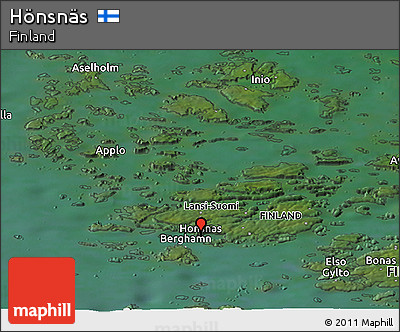 Satellite Panoramic Map of Hönsnäs