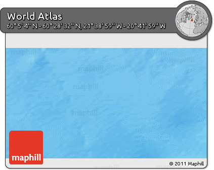 Shaded Relief 3D Map of the Area around 60° 16' 48" N, 21° 10' 29" W