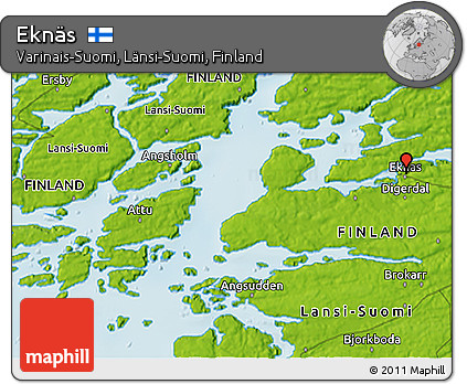 Physical 3D Map of Eknäs