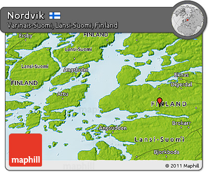 Physical 3D Map of Nordvik