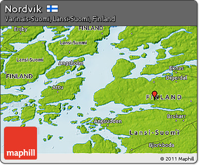 Physical 3D Map of Nordvik