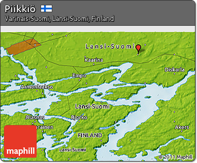 Physical 3D Map of Piikkiö