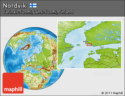 Physical Location Map of Nordvik