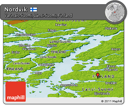 Physical Panoramic Map of Nordvik