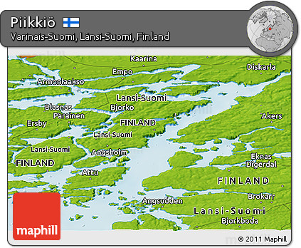 Physical Panoramic Map of Piikkiö