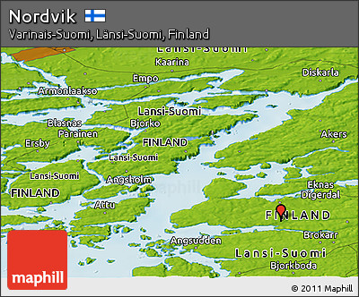 Physical Panoramic Map of Nordvik
