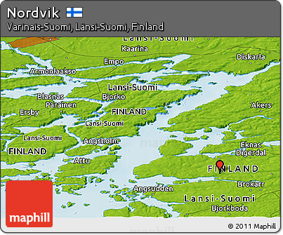 Physical Panoramic Map of Nordvik
