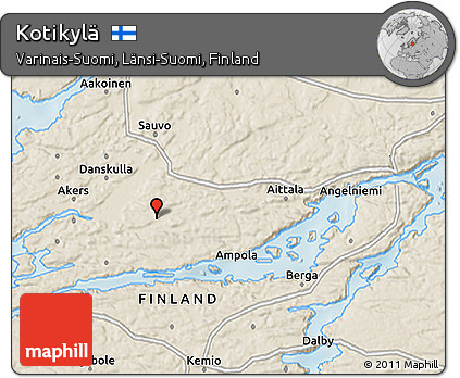 Shaded Relief 3D Map of Kotikylä