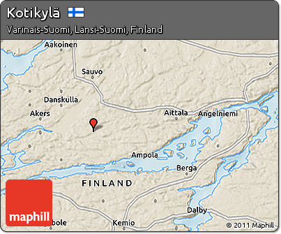 Shaded Relief 3D Map of Kotikylä