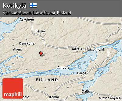 Shaded Relief 3D Map of Kotikylä