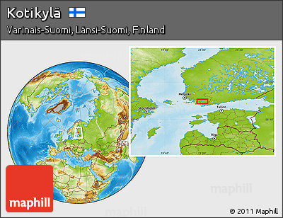 Physical Location Map of Kotikylä