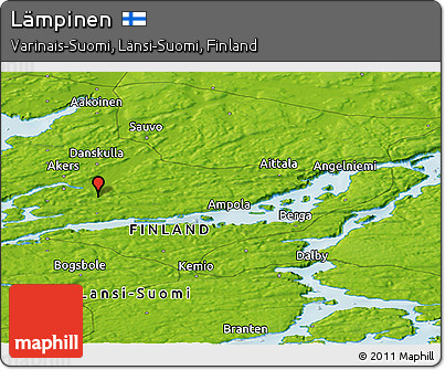 Physical Panoramic Map of Lämpinen