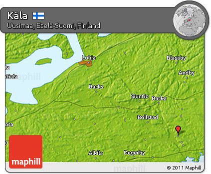 Physical 3D Map of Käla