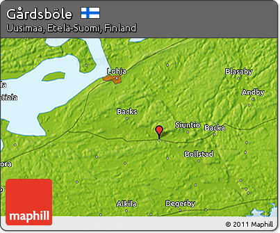 Physical 3D Map of Gårdsböle