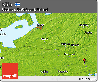 Physical 3D Map of Käla