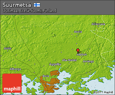 Physical 3D Map of Suurmetsä