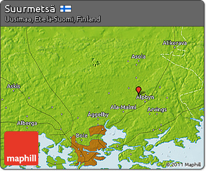 Physical 3D Map of Suurmetsä