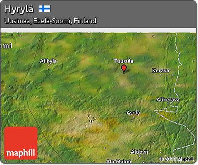 Satellite 3D Map of Hyrylä