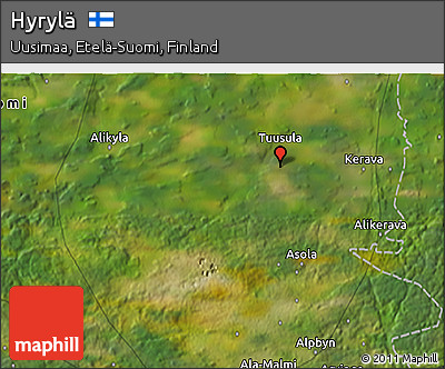 Satellite 3D Map of Hyrylä