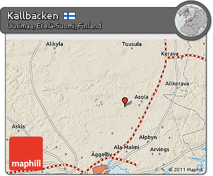 Shaded Relief 3D Map of Kallbäcken