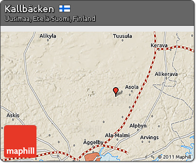 Shaded Relief 3D Map of Kallbäcken