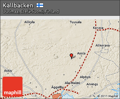 Shaded Relief 3D Map of Kallbäcken