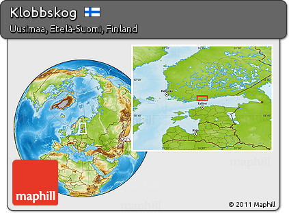 Physical Location Map of Klobbskog