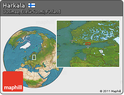 Satellite Location Map of Härkälä