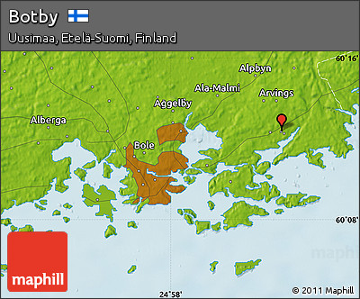 Physical Map of Botby
