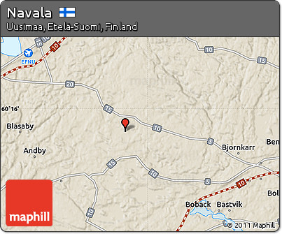 Shaded Relief Map of Navala