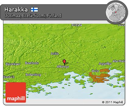 Physical Panoramic Map of Harakka
