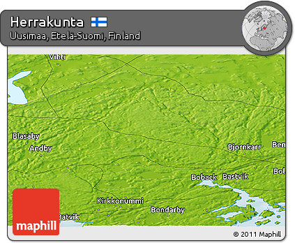 Physical Panoramic Map of Herrakunta