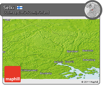 Physical Panoramic Map of Selki