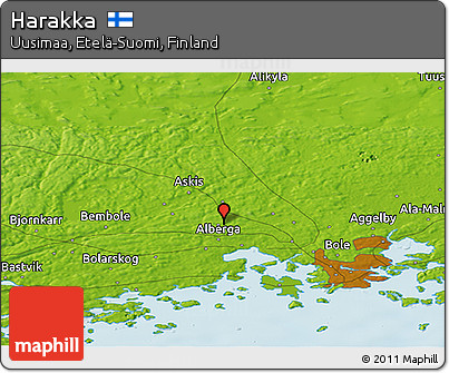 Physical Panoramic Map of Harakka