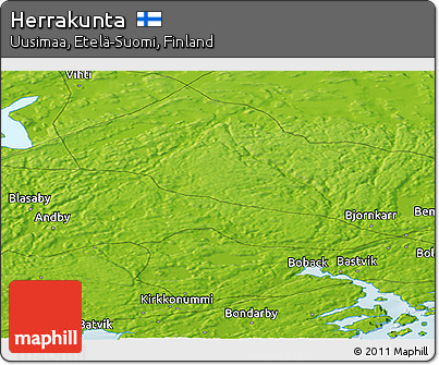 Physical Panoramic Map of Herrakunta
