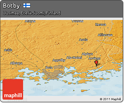 Political Panoramic Map of Botby