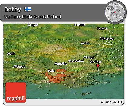Satellite Panoramic Map of Botby