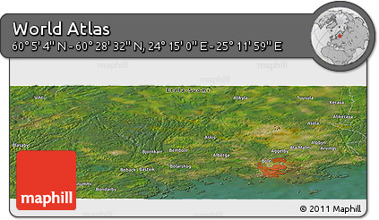 Satellite Panoramic Map of the Area around 60° 16' 48" N, 24° 43' 30" E