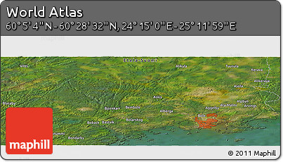Satellite Panoramic Map of the Area around 60° 16' 48" N, 24° 43' 30" E