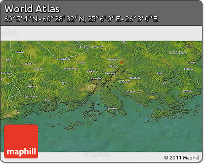 Satellite 3D Map of the Area around 60° 16' 48" N, 25° 34' 30" E
