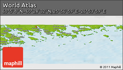 Physical Panoramic Map of the Area around 60° 16' 48" N, 26° 25' 29" E