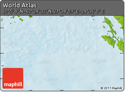Physical Map of the Area around 60° 16' 48" N, 28° 7' 30" E
